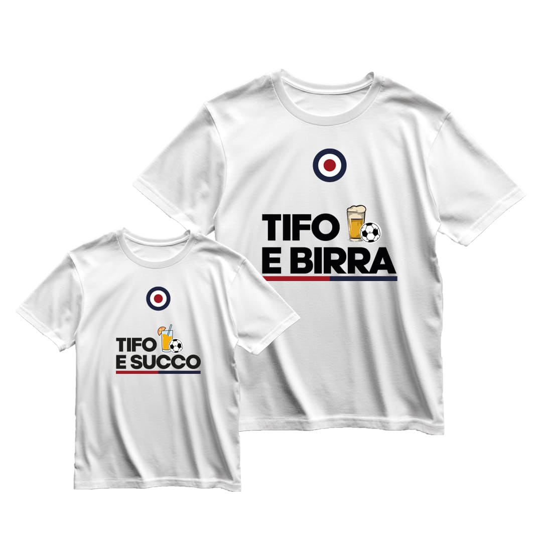 Coppia T-Shirt Padre & Figlio "Tifo e..."