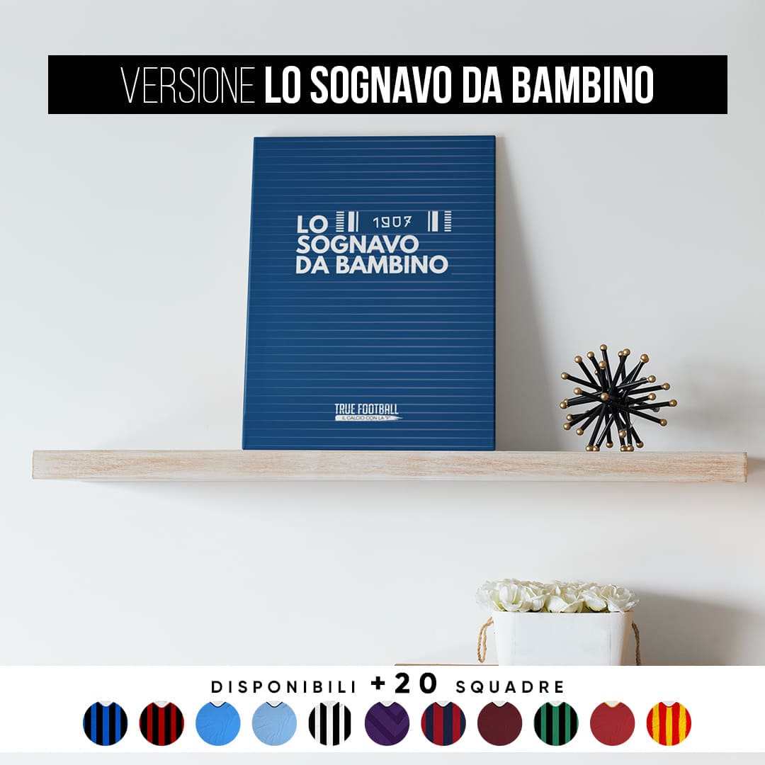 Quadro del Tifoso "Lo Sognavo da Bambino"